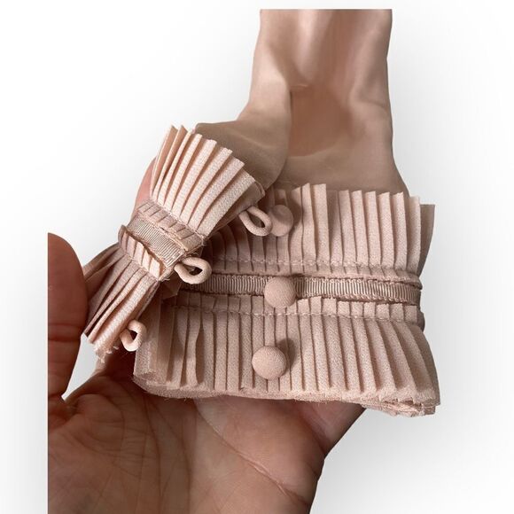 NWT NICHOLAS Blush Fine Pleat Blouse - Picture 7 of 15